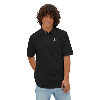 Men's White Polo Shirt with Minimal Penguin Logo — Classic Golf & Casual Tee