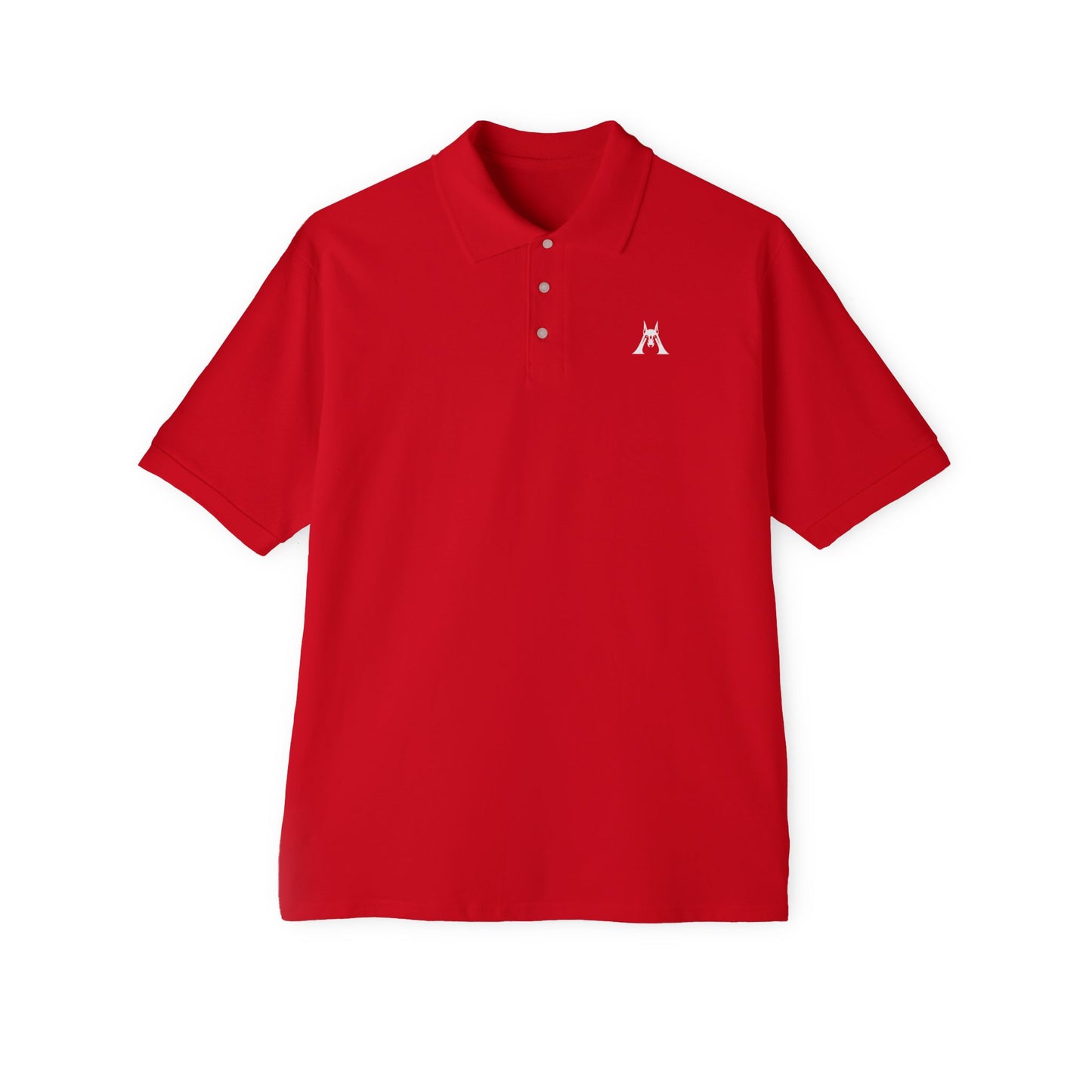 Men's White Polo Shirt with Minimal Penguin Logo — Classic Golf & Casual Tee
