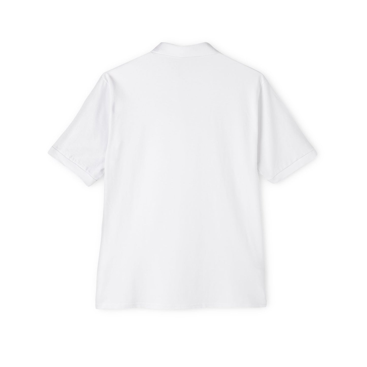 Men's White Polo Shirt with Minimal Penguin Logo — Classic Golf & Casual Tee