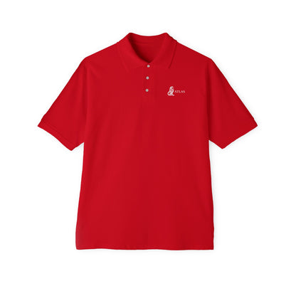 Men's White Polo Shirt with Minimal Penguin Logo — Classic Golf & Casual Tee