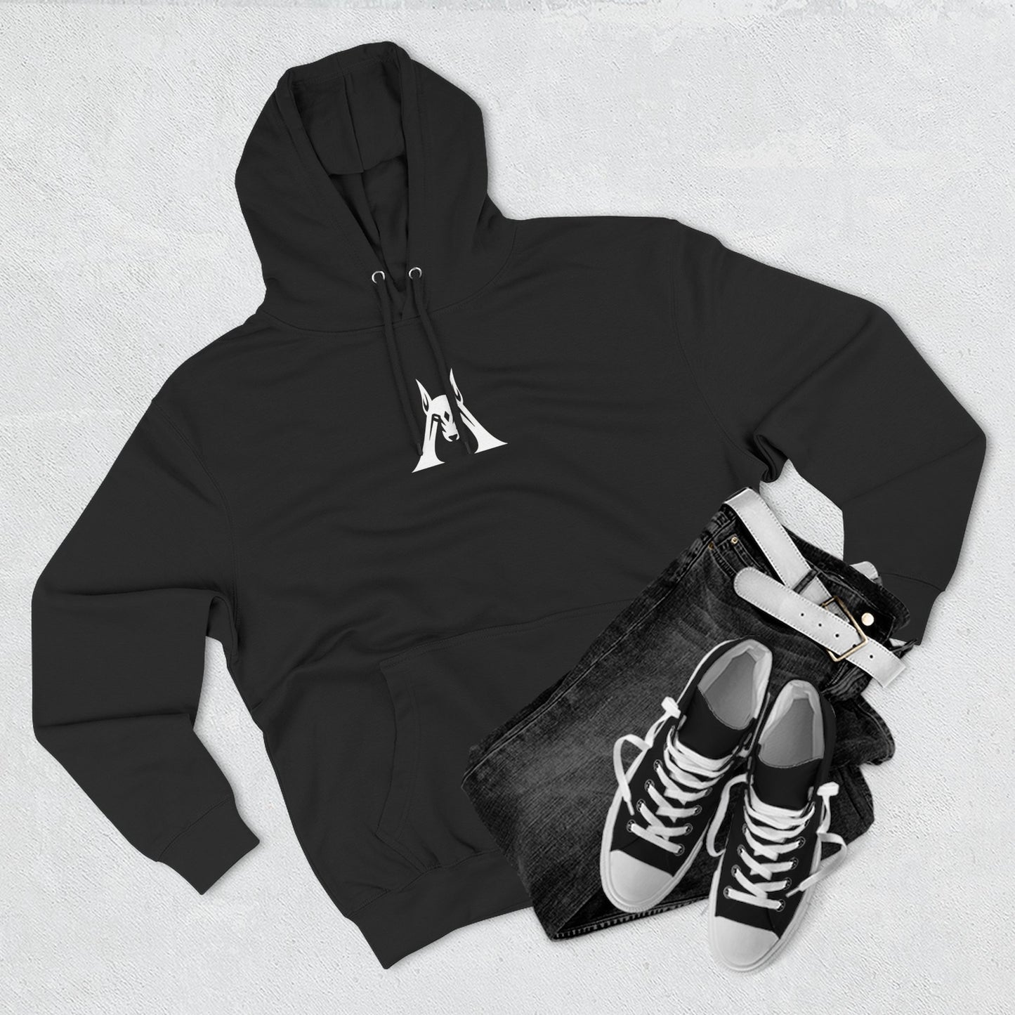 Minimalist Cat Asana Hoodie - Yoga Cat Graphic Fleece Pullover
