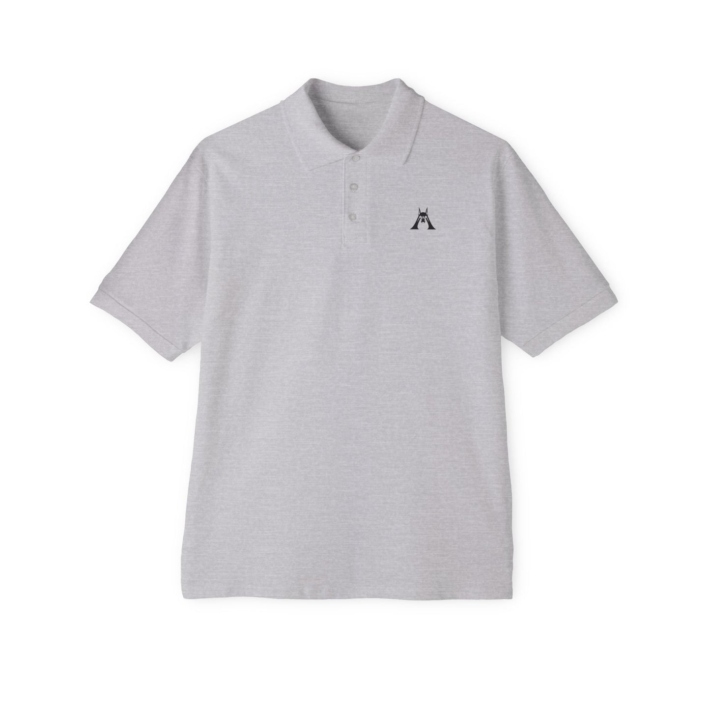 Men's White Polo Shirt with Minimal Penguin Logo — Classic Golf & Casual Tee