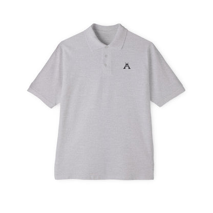 Men's White Polo Shirt with Minimal Penguin Logo — Classic Golf & Casual Tee