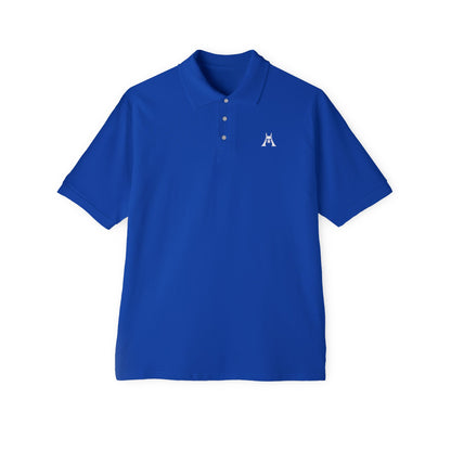 Men's White Polo Shirt with Minimal Penguin Logo — Classic Golf & Casual Tee