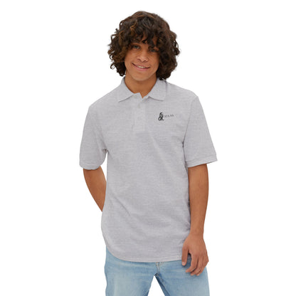Men's White Polo Shirt with Minimal Penguin Logo — Classic Golf & Casual Tee