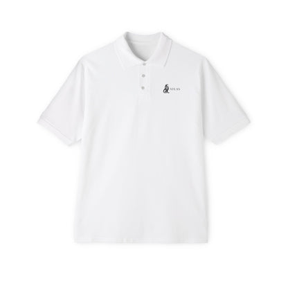 Men's White Polo Shirt with Minimal Penguin Logo — Classic Golf & Casual Tee